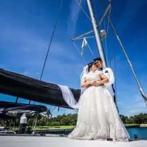 Pre wedding photoshoot on luxury yacht in Goa