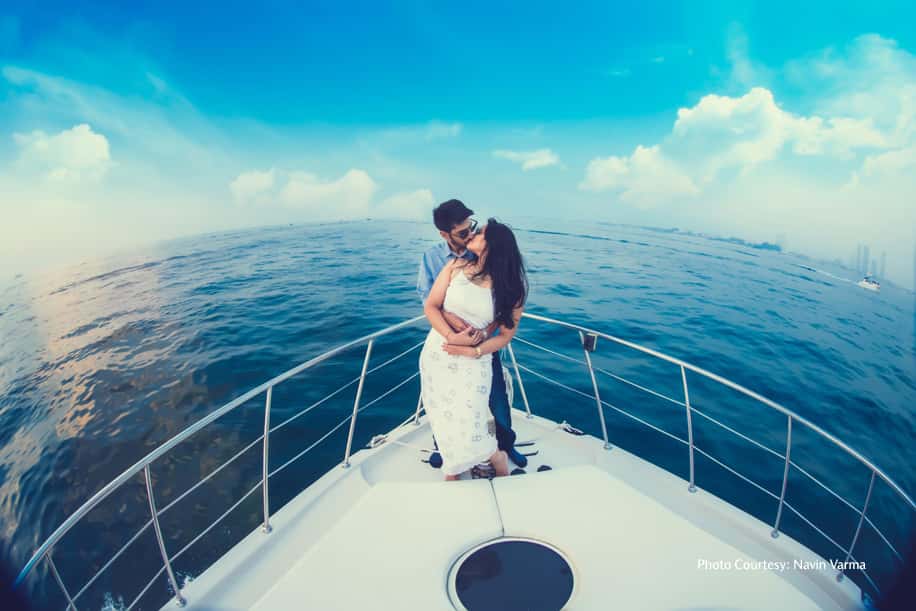 yacht pre wedding photoshoot
